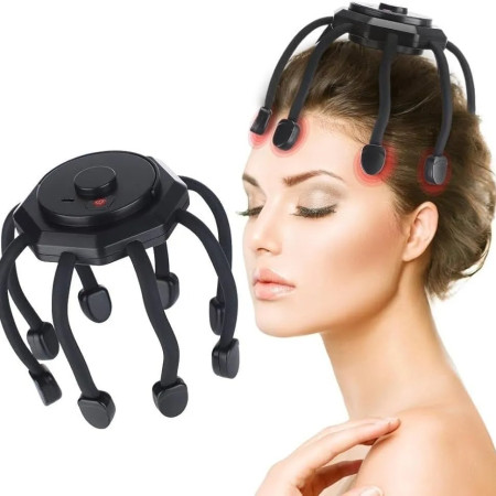 Electric Head Massager for Stress Relief, Scalp Massage, Physiotherapy Claw