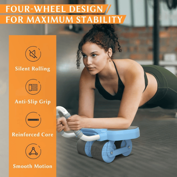 Automatic Abdominal Exercise Roller With Elbow Support
